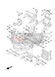 5MLF11610100, Halter, Kabel, Yamaha, 0